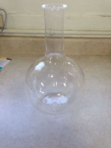 4000ml(4 Liter) QUARTZ Flat Bottom Flask NOS