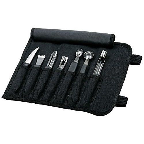 Mercer Culinary Innovations for Chefs 8-Piece Garnishing Kit, Black M40000