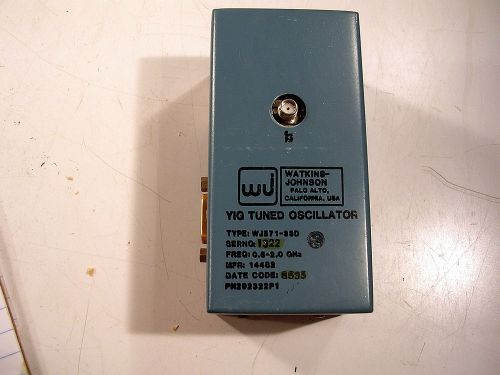 WATKINS JOHNSON WJ571-33D YIG TUNED OSCILLATOR  .5-2.0 GHz