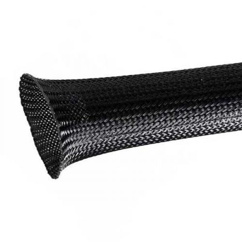 Techflex clean cut expandable braided sleeving, black, 1/8&#034; (63-0012) 10&#039; for sale