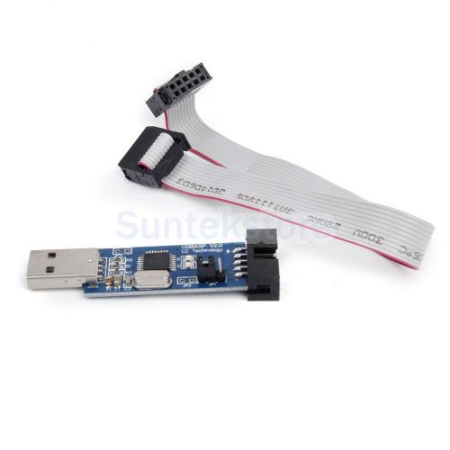 Usb isp programmer adapter usbasp downloader for atmel avr (51atmega attiny) for sale