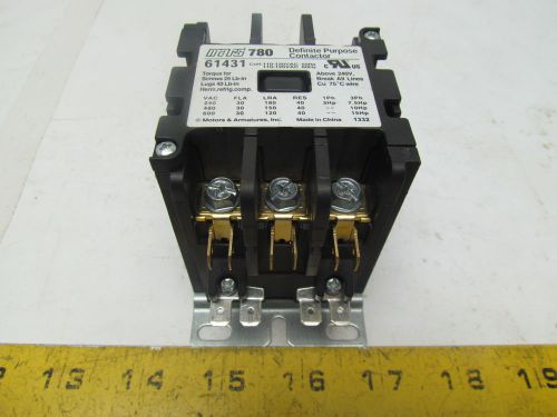 Mars 780 61431 42bf35af contactor 3-pole 30a 110/120v coil for sale