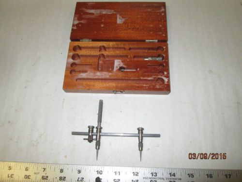 MACHINIST LATHE MILL Brown &amp; Sharpe Trammel Points in Case