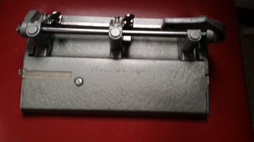 Vtg industrial heavy metal foothill 310 adjustable 3 hole punch collectible old for sale