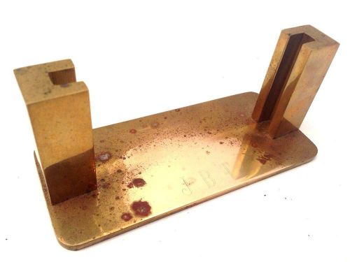 Antique Vintage Brass Business Card Holder Inscribed JBT Office Supplies Kitsch