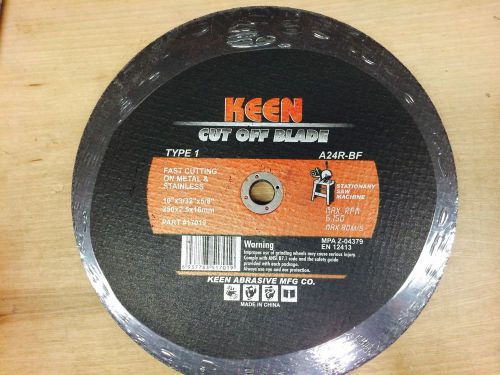 10&#034;x3/32&#034;x5/8&#034; METAL/STAINLESS CUT-OFF WHEEL A24RBF KEEN (KN3-17013-5)