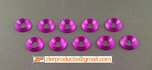 1/4 .250 *PURPLE Anodized* CNC Billet Aluminum Finishing Washer Qty 10