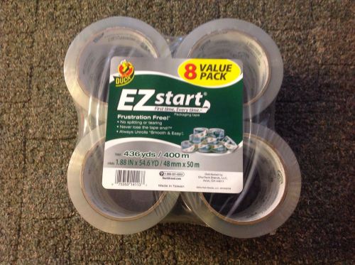 DUCK EZ START SHIPPING//PACKING TAPE/ 8 ROLLS -436 YARDS- FAST SHIP - L@@K!!!