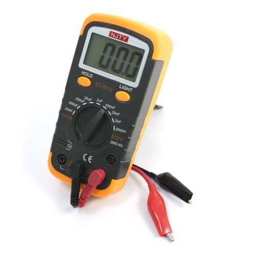 DT-6013 LCD 200PF-20mF Range Capacity Tester Digital Capacitance Meter. NEW