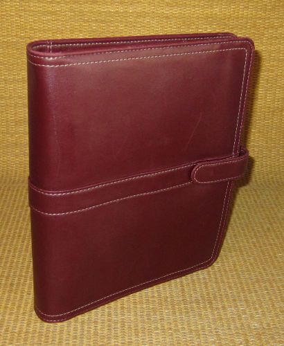 DESK/Classic 1&#034; | Burgundy Sim. Leather Unstructured DAY-TIMER Planner/Binder