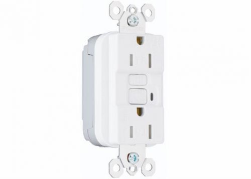 Pass &amp; Seymour #PT1595-TRW PlugTail™ Spec Grade Tamper-Resistant 15A GFCI -White