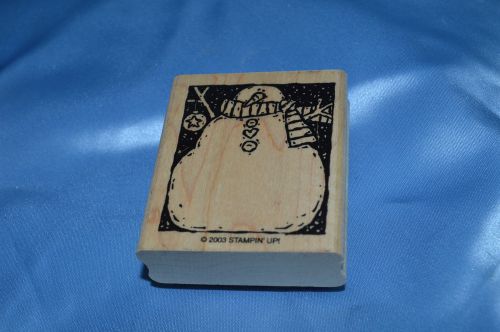 STAMPIN UP CHRISTMAS SNOWMAN WITH SCARF WOOD &amp; RUBBER  Ink Stamp