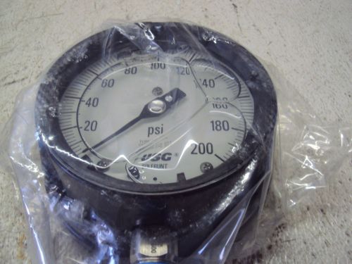 USG GAUGE SIZE 4 1/2&#034; 200 PSI GLYCERIN FILLED NEW