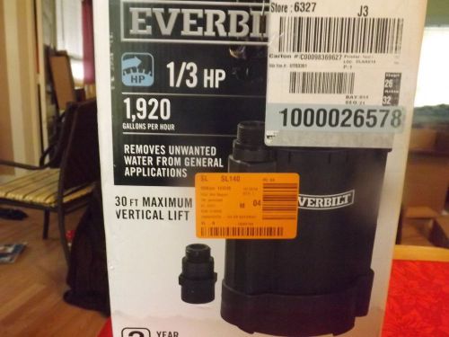 EverbuiltElectric  Automatic Utility Pump 1/3 HP 30 foot maximum Vertical Lift