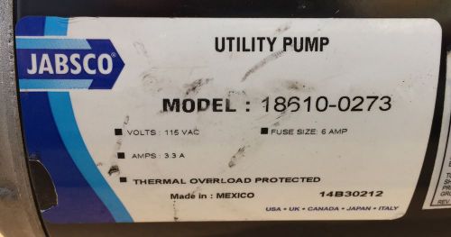 Jabsco Utiliy Pump 18610-0270-
							
							show original title