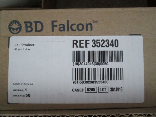 Bd 352340 falcon blue nylon mesh cell strainer, 40 micron, case of 50, brand new for sale