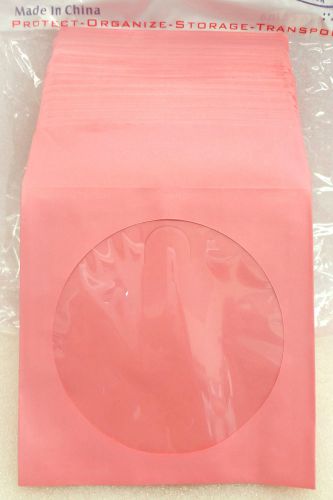 PAPER SLEEVE W/WINDOW (80g)  By Qmediastore 100 Pcs Pink