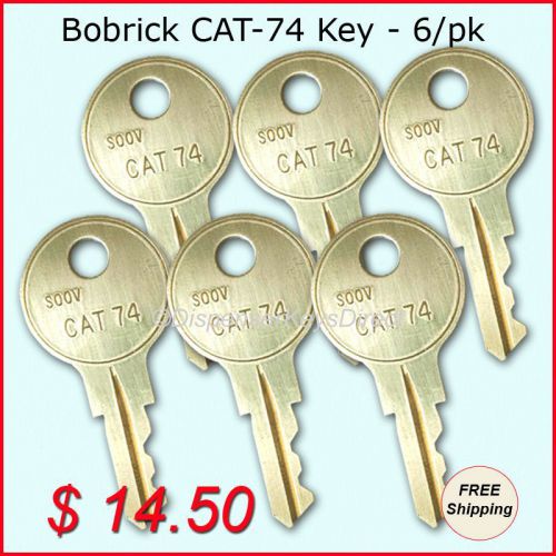 Bobrick CAT-74 Paper Towel, Toilet Tissue &amp; Liquid Soap Dispenser Key - (6/pk.)