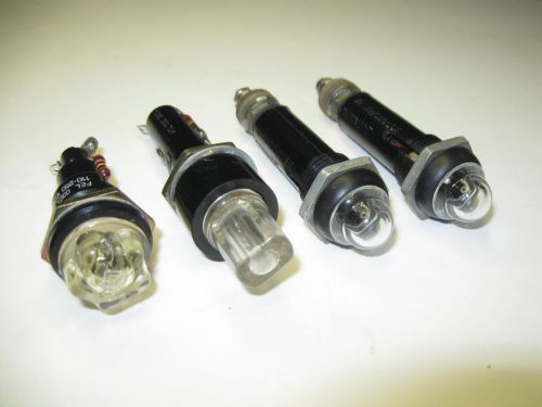 Vintage 120V Neon Pilot Panel Lights Indicators Westinghouse Minalite Steampunk