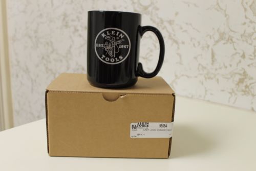 KLEIN TOOLS 96684 GRAY LOGO CERAMIC MUG AND 98028 PROMO COASTER