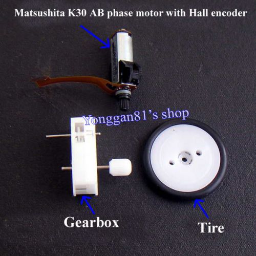Panasonic K30 3V 30000rpm AB Phase Hall Speed Gear Motor+ Gearbox+ Reducer Wheel