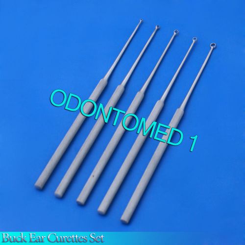 5 Buck Ear Curettes Surgical,Vet ,Instruments Str Sharp