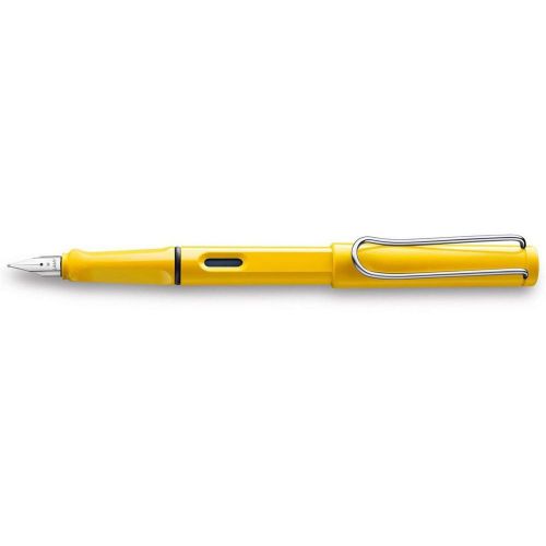 LAMY  SAFARI  YELLOW FOUNTAIN PEN  FINE NIB  L18F  BLACK T10 CARTRIDGE INCLUDED