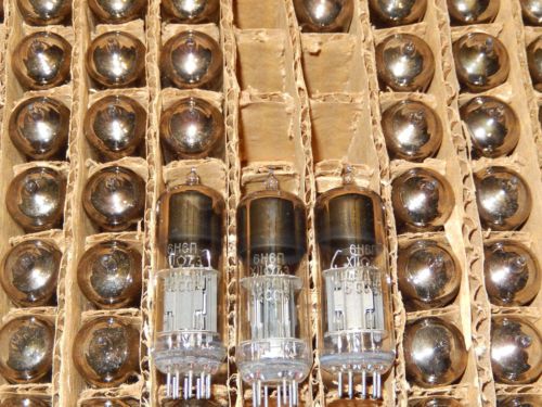 6N6P / ECC99 / E182CC Tubes. NOS. GOLD grid 1972-1979 years!! Lot of 6 Pcs