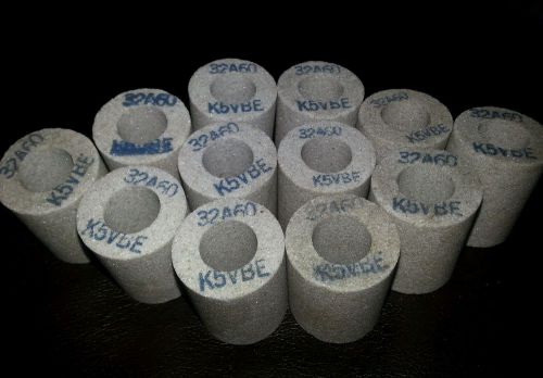 Lot of 12 Norton Grinding Wheels 1 1/2” x 1 3/16” 32A60-K5VBE  32A70 K5VBE