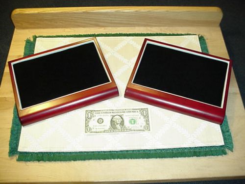 TWO Jewelry Display Counter Showcase Trays RoseWood NIB