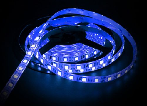 Diy add beautiful showcase, small space lighting, blue led ribbon strip 197&#034; new for sale