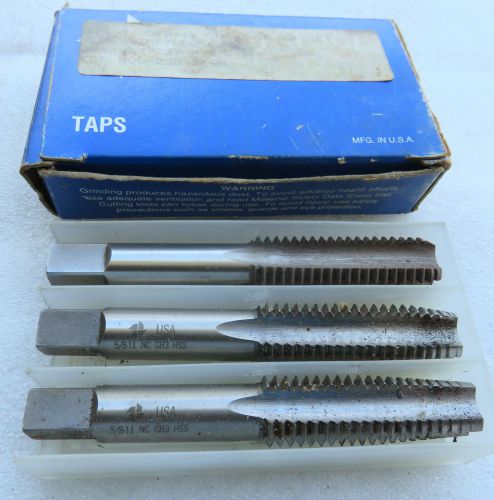 Fastcut Tools - 10564 - 3 Pcs Tap Set 5/8-11 NC GH3 HS High Speed