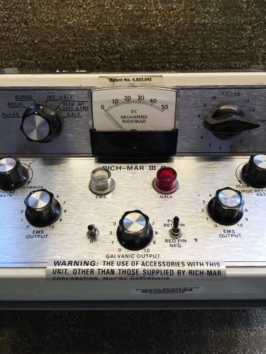 Vintage 1992 RICH-MAR III G GALVANIC MUSCLE STIMULATOR MACHINE