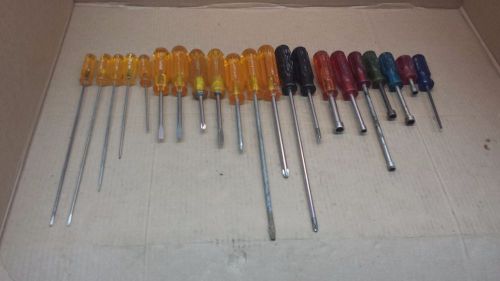 Lot of 21 Mixed Xcelite Mixed Size Nutdrivers Screwdrivers Torx