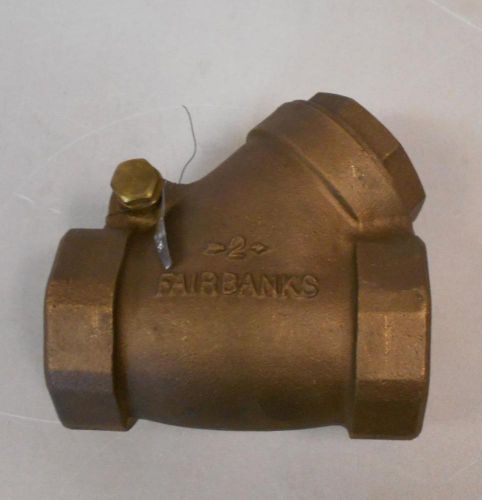 Fairbanks 2&#034; Swing Check Valve 400 WOG 200 WSP 45° Degree Offset Elbow NEW n