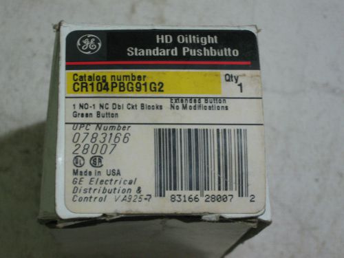 (Q3-4) 1 NEW GENERAL ELECTRIC CR104P-BG91G2 PUSH BUTTON