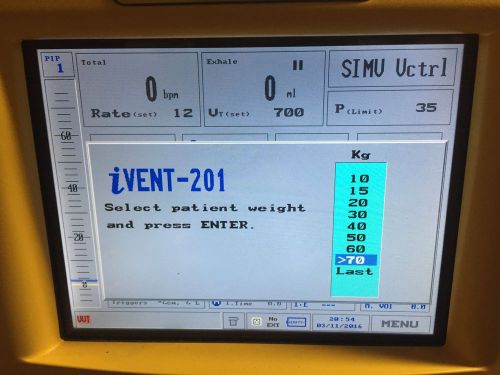 R123363 VersaMed Medical Systems Model 1.4.5 iVent 201 Computerized Ventilator