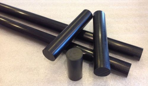 Delrin Acetal Rod 1 1/4&#034; (1.250) Diameter x 36&#034; Long Black Superior Wear