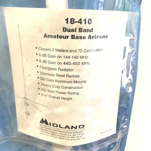 Midland 18-410 Dual Band Amateur Base Antenna