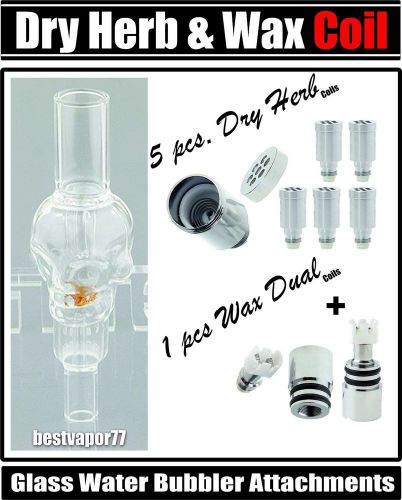 Glass Water Bubbler Vaporizer Wax Dry Herb Coil Ago Atmos Rx Jn Snoop Dogg G Ih.