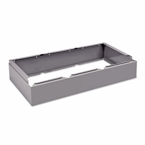 Tennsco Three Wide Closed Locker Base, 36w x 18d x 6h, Med Gray (TNNCLB3618MG)