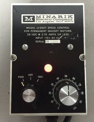 MINARIK SPEED CONTROL LV3607 36VCD @ 0.75 Amps or Less