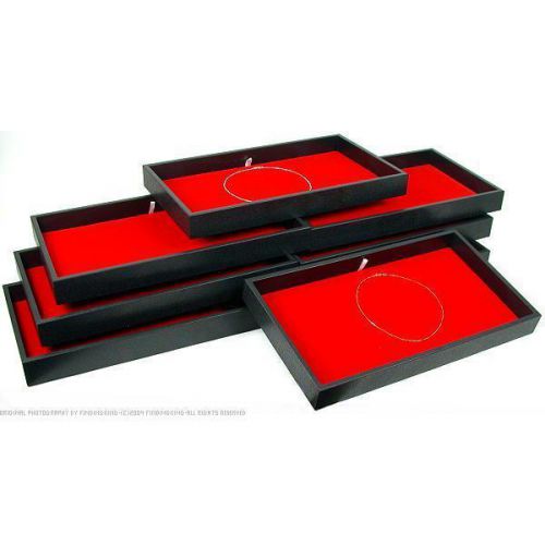 8 Red Velvet Chain Pad &amp; Jewelry Display Tray