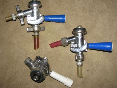 Lot of 3  Beer Keg Coupler Valves for Domestic Kegs 2 GRUNDY