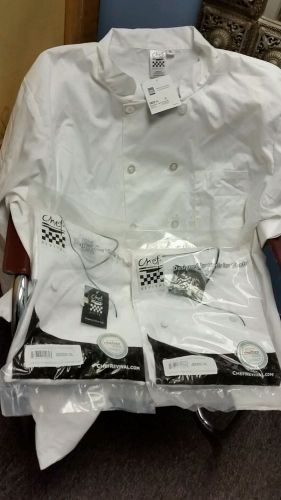 MENS  XL CHEF COATS -4 ITEMS ,  LONG SLEEVES