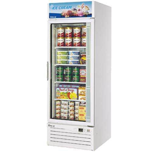 Turbo TGF-23F Glass Door Merchandiser, Reach-In Freezer, 1 Swing Door, 27&#034; Wide,