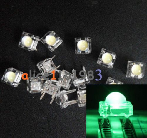 10pcs 5mm f5 piranha led green round head super bright light emitting diode for sale