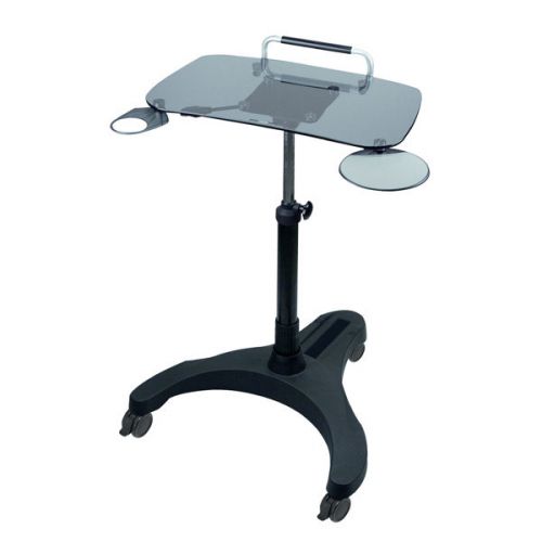 Sit/Stand Mobile Laptop Workstation (Glass)