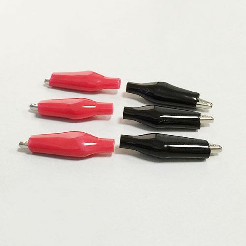 20PCS black/red 35mm insulated PVC sleeve Small Alligator Clip Crocodile Clip