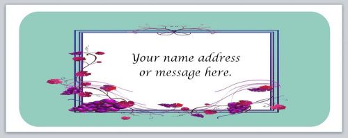 30 Personalized Return Address Labels Flowers Buy 3 get 1 free (bo396)